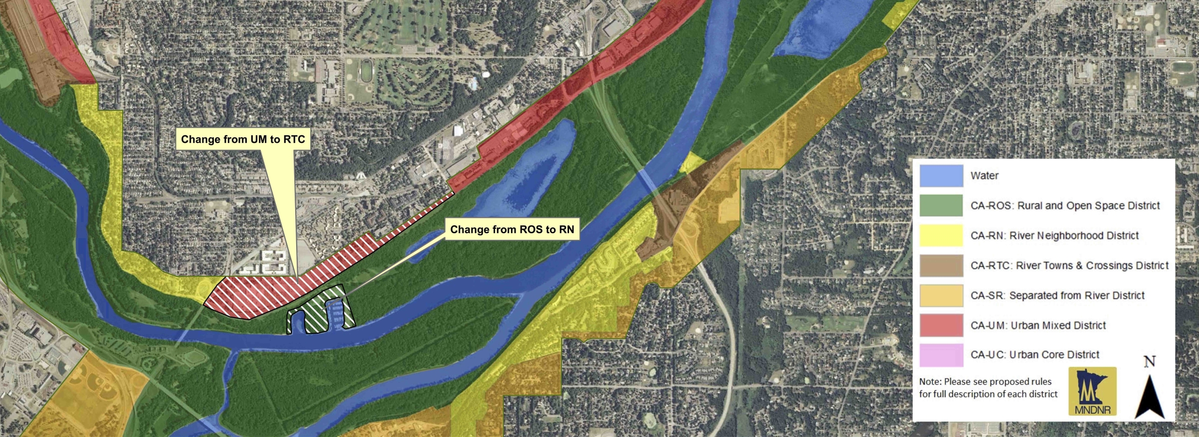 New land-use districts better reflect today's riverfront communities.