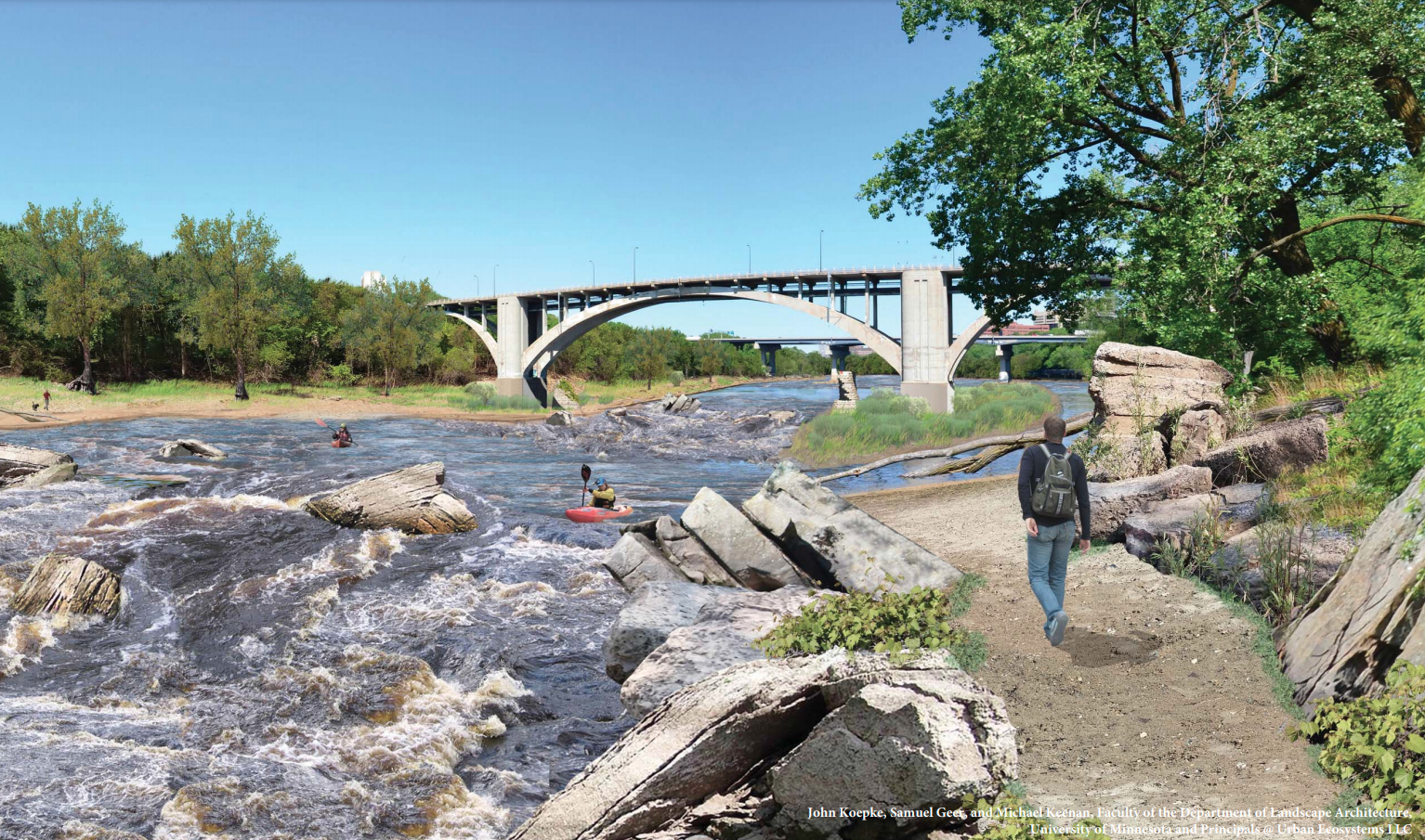 Rendering of whitewater