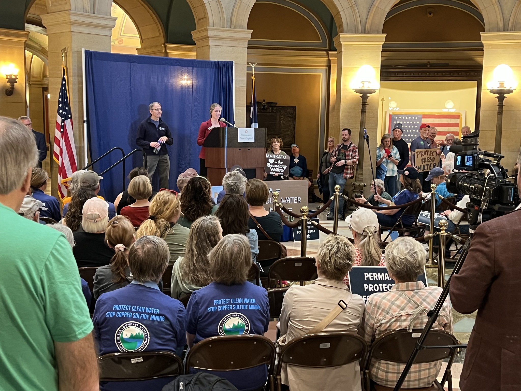 Colleen speaking at Earth Day rally