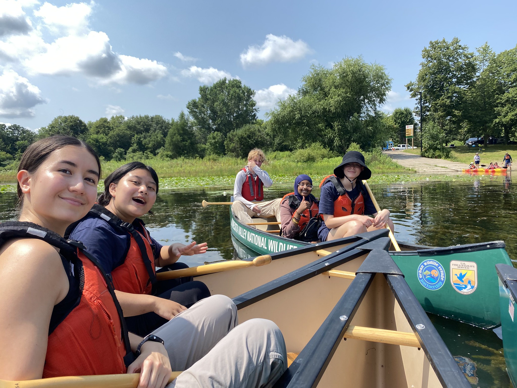 ESI fellows in canoes