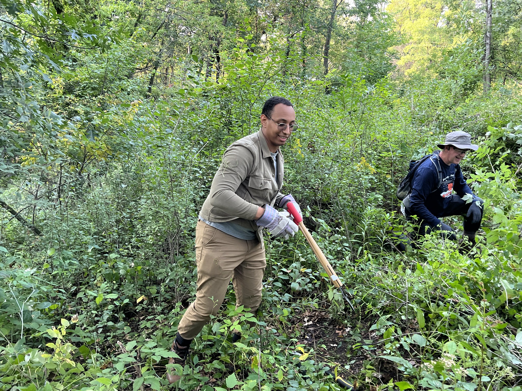 Volunteers lop buckthorn in 2024 Volunteers lop buckthorn in 2024