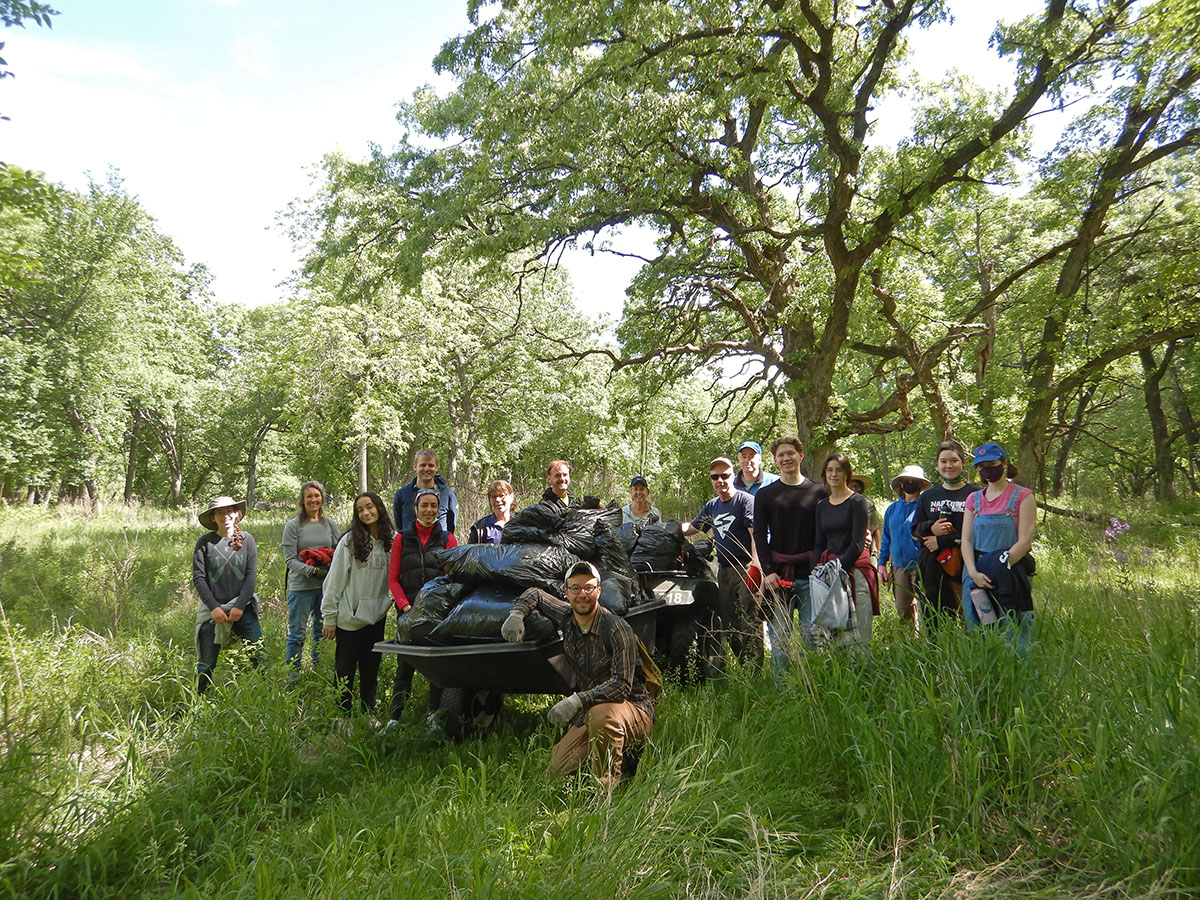 Houlton volunteers Volunteer group in woods