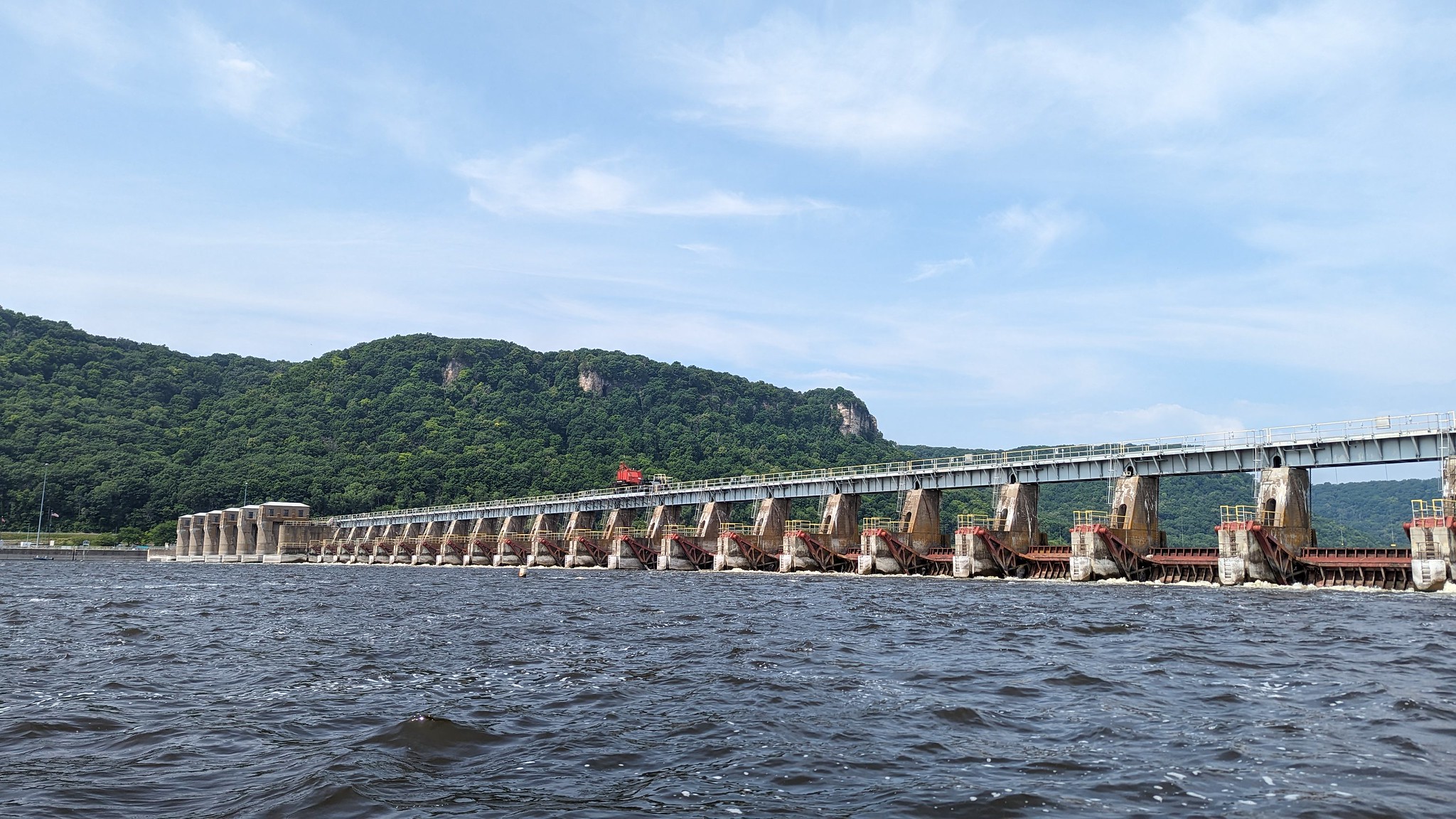 Lock and Dam 5 with bluffs
