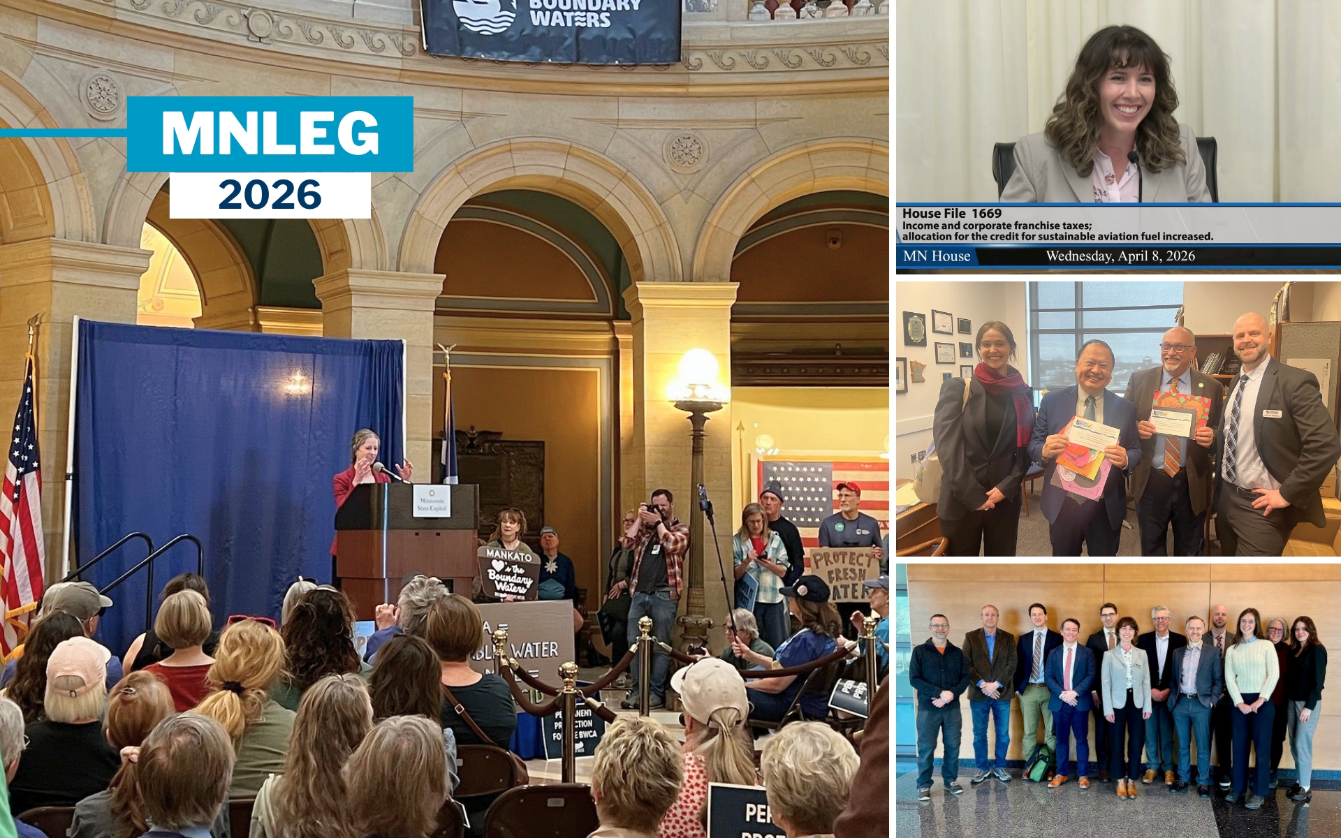 A collage of scenes from the Capitol this session, featuring FMR staff, lawmakers and partners.