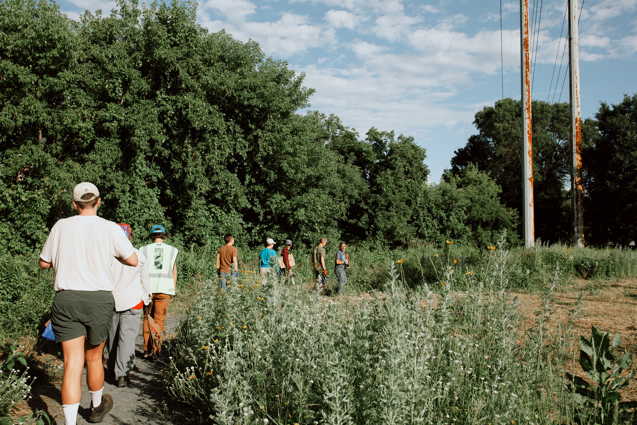 Volunteers at a 2024 event at Nicollet Island