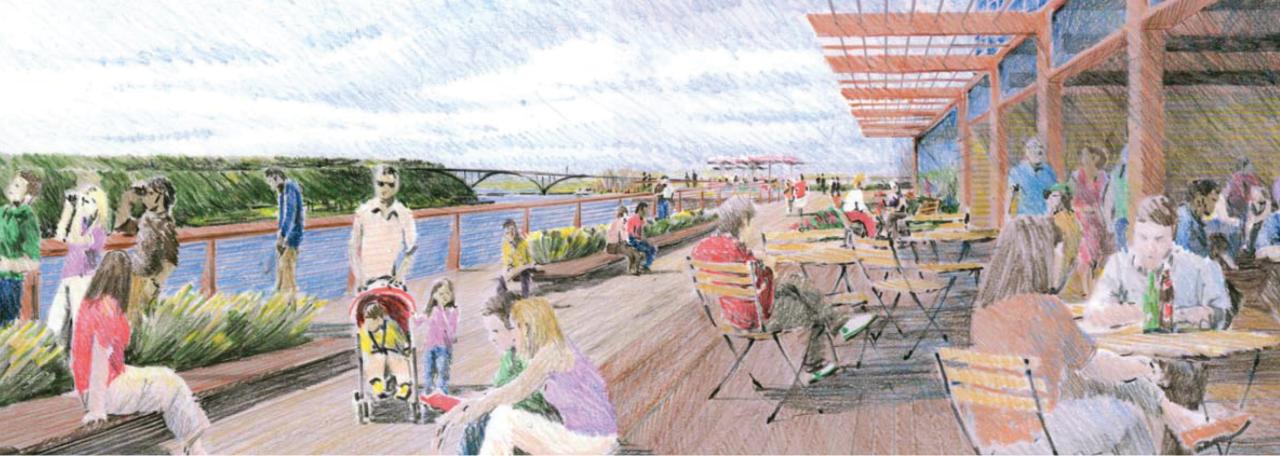 Saint Paul River Balcony rendering from the Great River Passage Plan