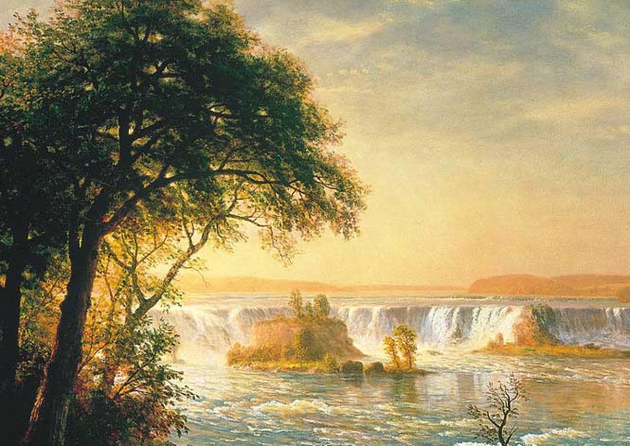 Albert Bierstadt's "The Falls of St. Anthony" (detail)