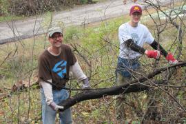 Pine Bend brush haul volunteers