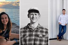 Three interns' portraits