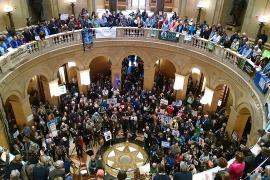 Our Capitol rotunda, full of hundreds of Minnesotans calling on legislators to support clean water.