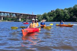 Naomi in kayak with ESI