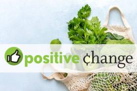 Mississippi Market Positive Change logo with an image of a bag of produce