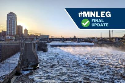 St. Anthony Falls during spring high waters