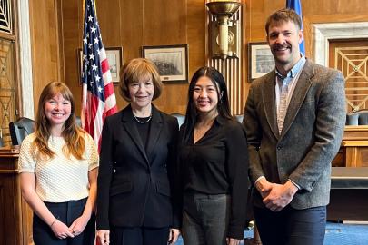 FMR grassroots organizing coordinator pictured with Sen. Tina Smith and other members of the MRN delegation.