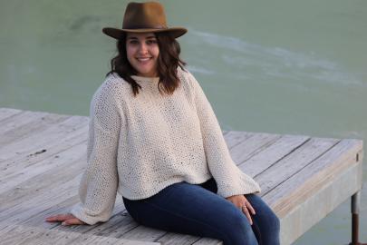 Aubre on a dock