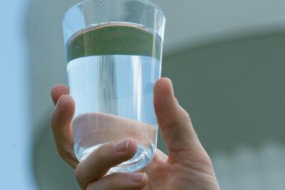 Drinking water glass
