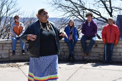 Advisory council listens to a speaker about their cultural river connection