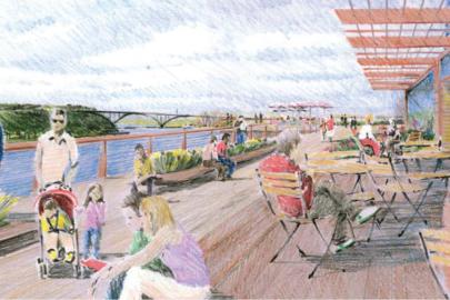 Saint Paul River Balcony rendering from the Great River Passage Plan