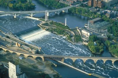 St. Anthony Falls from above