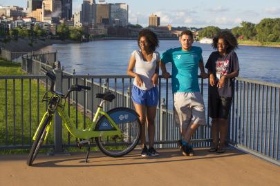 Riders along the Mississippi River Corridor Critical Area, our local national park!