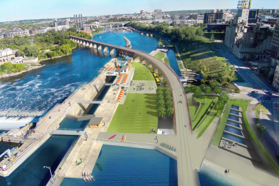 The newly proposed Falls Park and Visitor Center 