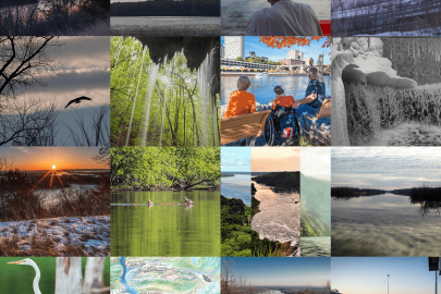 Write to the River prompt photos of the river through the seasons