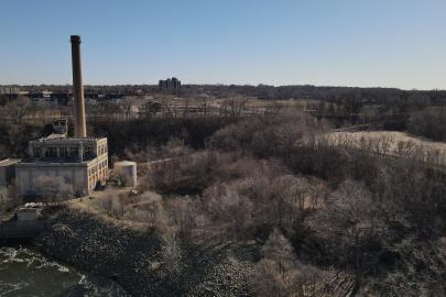 Aerial image of Ford Area C and steam plant