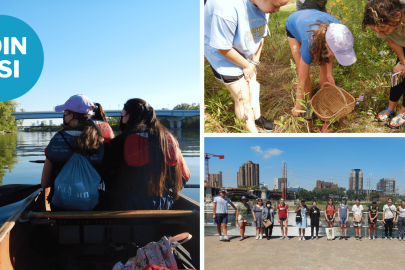 Join ESI with photos of ESI on river, in woods, on a tour