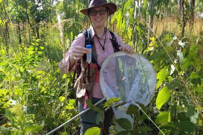 Julia with bug net