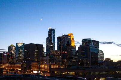 Minneapolis skyline at night