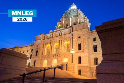 Minnesota Capitol in the evening.