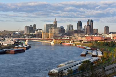 St. Paul skyline and Mississippi River