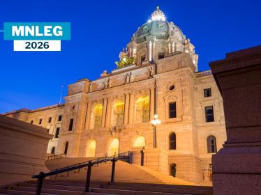 Minnesota Capitol in the evening.