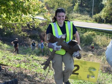 Tori hauls buckthorn