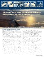 Fall 2026 newsletter Cover of fall 2026 newsletter — airplane wing over water