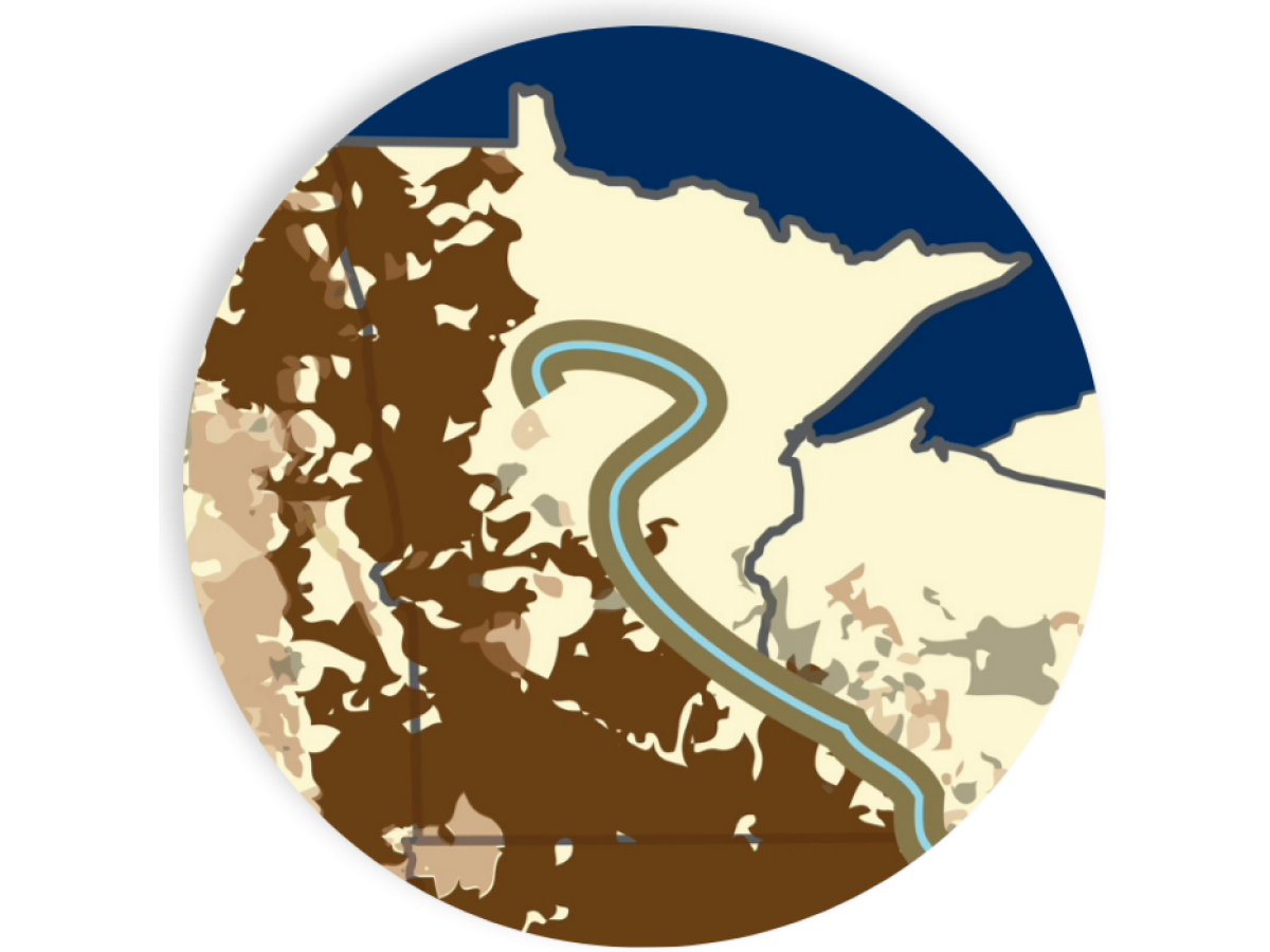 An illustration of bare soil during fall, winter and spring in Minnesota.