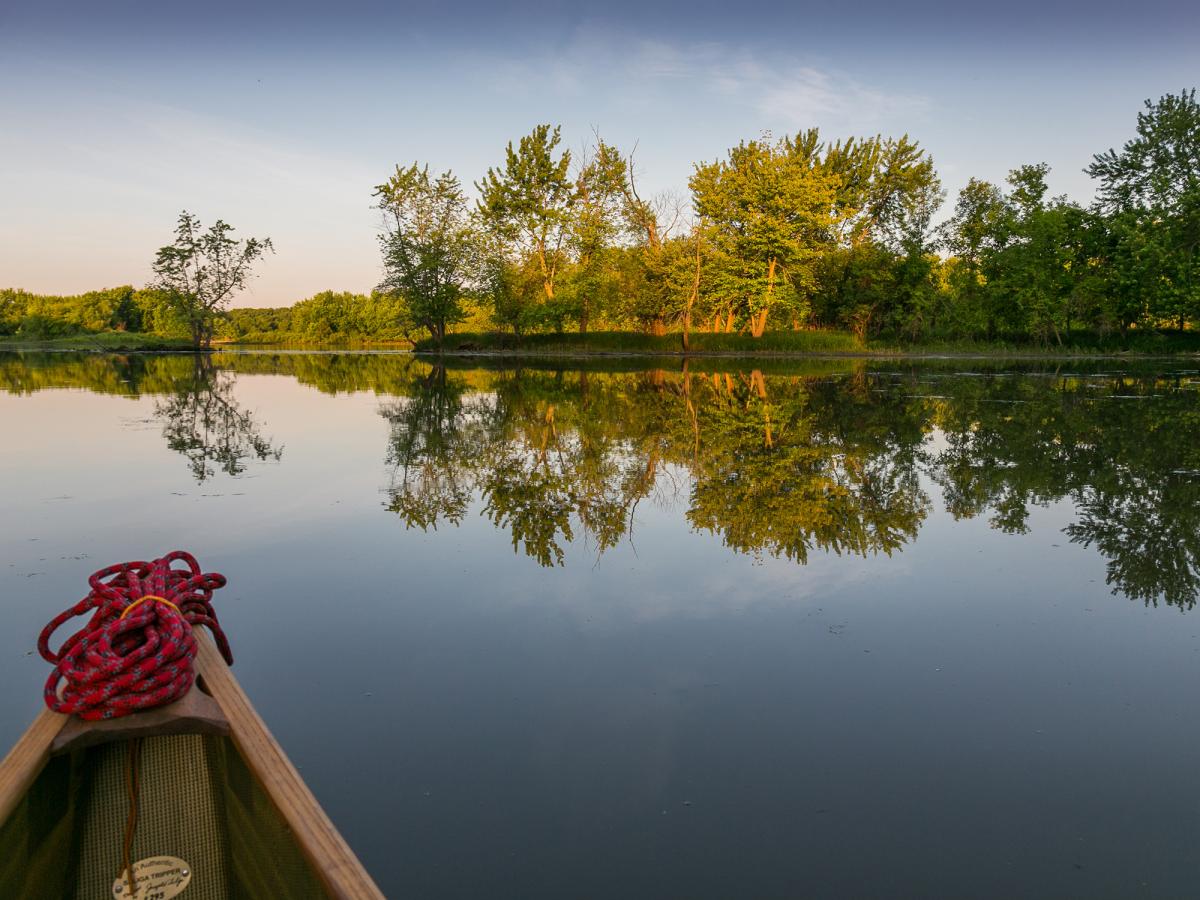 Canoe on the river