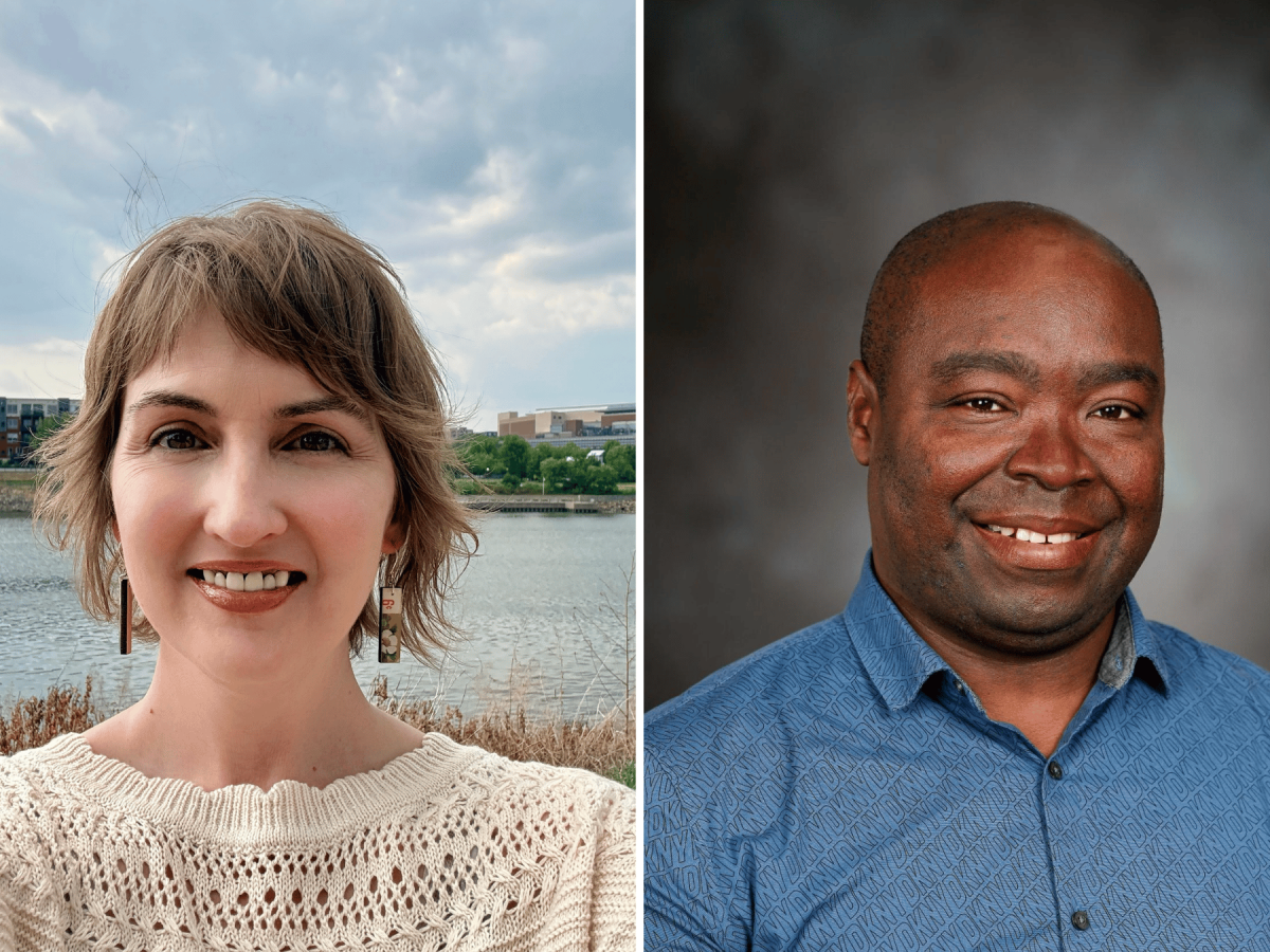 Corrie, left, and George.