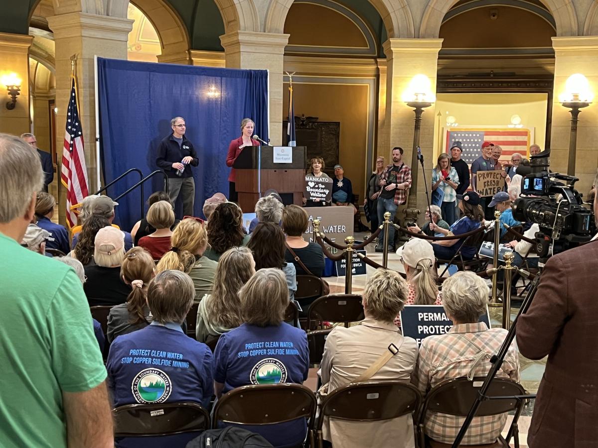 Colleen speaking at Earth Day rally