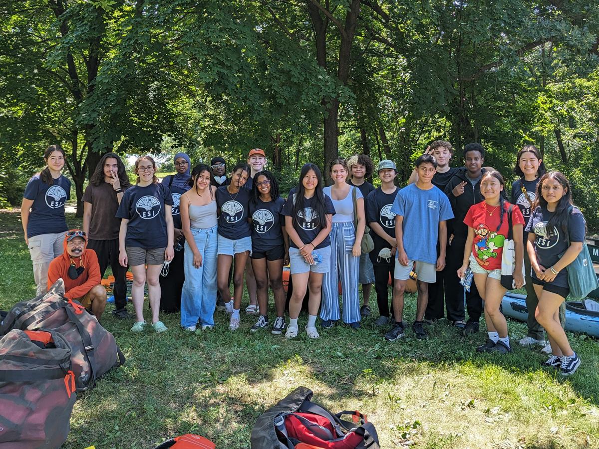 ESI fellows by canoes