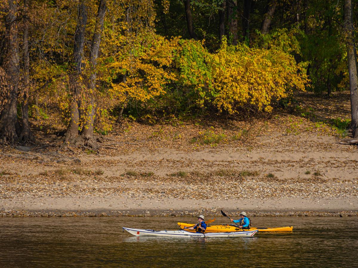Kayakers at Hidden Falls Park