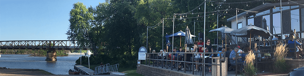 The Mississippi River Pub is right next to Swing Bridge riverfront park in Inver Grove Heights. 