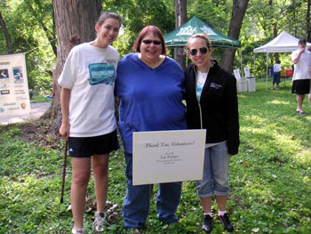 [Photo: Volunteers staff MRC stops. ]