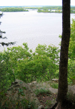 [Photo: View from Schaars Bluff at Spring Lake Park.]