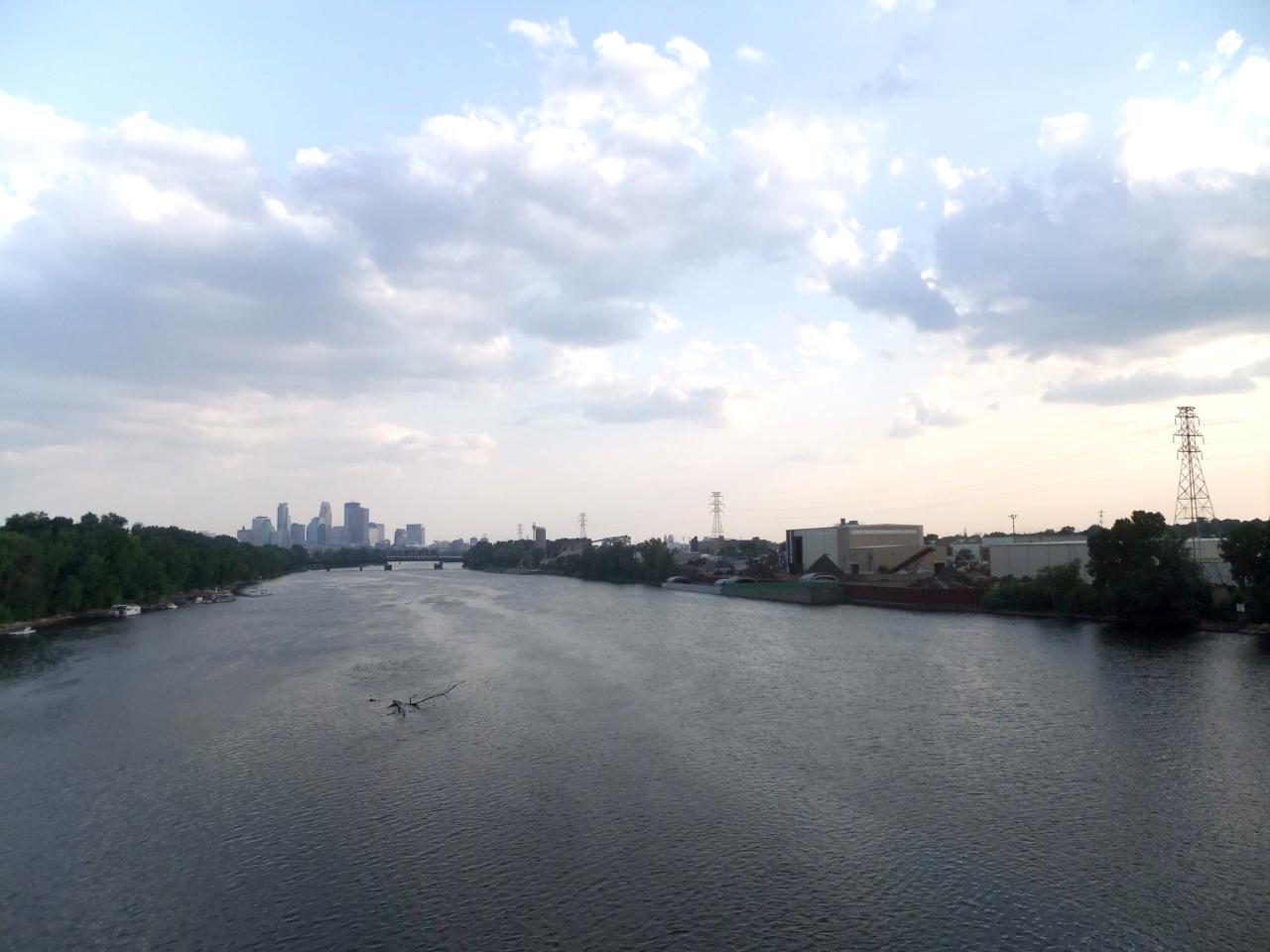 The view from the Lowry Bridge looking south to downtown Minneapolis.