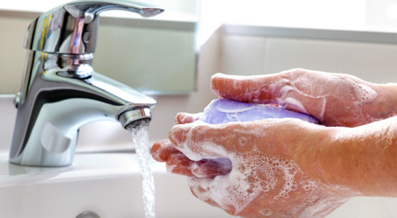 Plain soap and water is the best way to wash your hands.