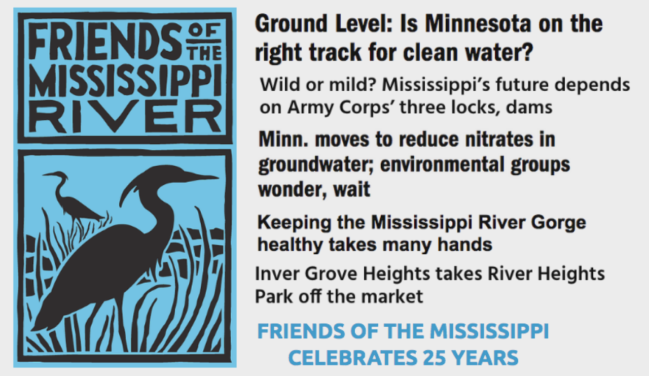 Proud to be the voice for the river! FMR logo with headlines from 2018.