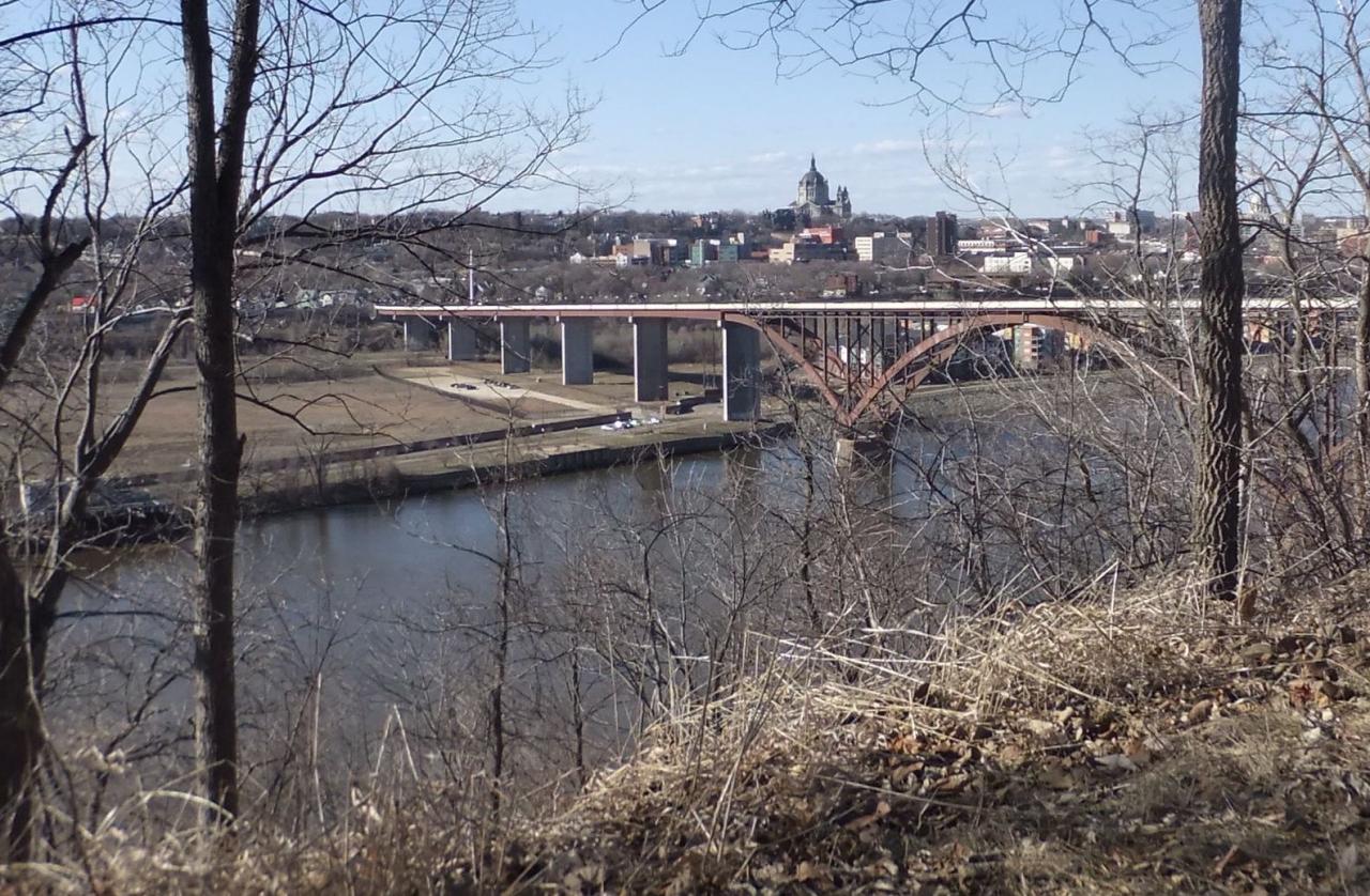High Bridge from Cherokee Park View of the High Bridge from Cherokee Park in St. Paul