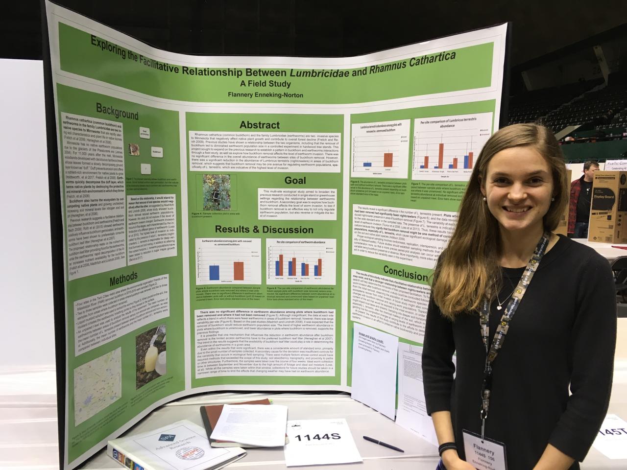 Flannery Enneking-Norton at the Twin Cities Regional Science Fair Flannery Enneking-Norton stands with her award-winning project at this month's Twin Cities Regional Science Fair.