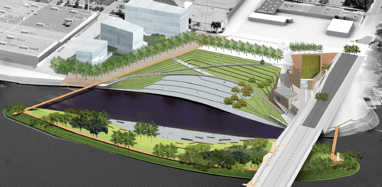 Illustration of Halls Island to-be Illustration of Halls Island to-be